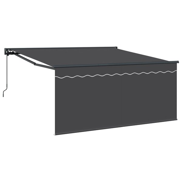vidaXL Auvent Rétractable Anthracite Gris 350 x 250 cm