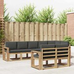 vidaXL Ensemble de canapés d'extérieur 8 Pièces Blanc et anthracite