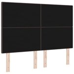 vidaXL Tête de lit LED avec bandes LED Marron foncé 144 cm tissu