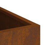 vidaXL Cache-pot de jardin Marron 50 x 32 x 40 cm Acier vieilli