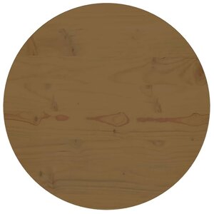 vidaXL Dessus de table Marron Ø60x2 5 cm Bois de pin massif