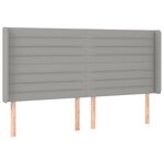 vidaXL Sommier à lattes de lit matelas LED Gris clair 200x200 cm Tissu