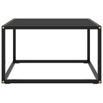 vidaXL Table basse Noir avec verre noir 60x60x35 cm