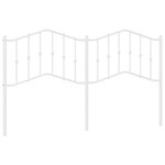 vidaXL Tête de lit métal blanc 180 cm