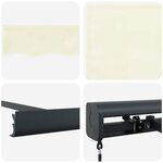 vidaXL Auvent rétractable crème 3x2 5 m tissu et aluminium