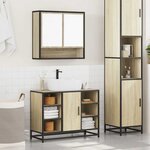 vidaXL Ensemble de meubles de salle de bain 2 Pièces chêne sonoma