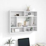 vidaXL Étagère murale Blanc 75x16x55 cm Bois d’ingénierie