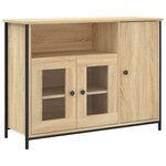 vidaXL Buffet chêne sonoma 100x35x75 cm bois d'ingénierie