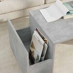 vidaXL Table basse Gris béton 90 x 45 x 35 cm Bois d'ingénierie