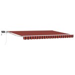 vidaXL Cadre de store manuel avec LEDs Orange  Noir et Blanc 4 5 × 3 m