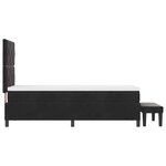 vidaXL Lit box spring avec matelas et banc noir 80x200 cm en velours