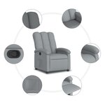 vidaXL Fauteuil inclinable Gris clair Tissu
