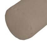 vidaXL Coussins d'accent 2 Pièces Taupe Ø 15 x 40 cm Tissu en microfibre
