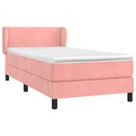 vidaXL Sommier à lattes de lit et matelas Rose 80x200 cm Velours