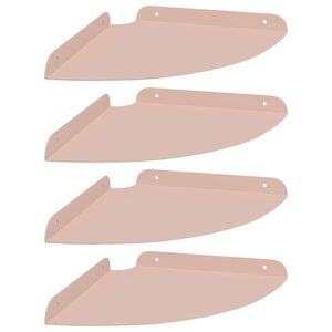 vidaXL Étagère flottante avec étagère 4 Pièces Rose 24 x 24 x 2 cm