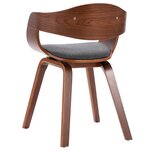 vidaXL Chaises à manger lot de 4 bois courbé et tissu