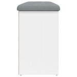 vidaXL Banc à chaussures blanc 102x32x50 cm bois d'ingénierie