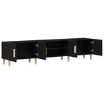 Meuble TV vidaXL Noir Chêne 180x31 5x40 cm Bois d'ingénierie