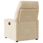 vidaXL Fauteuil inclinable de massage crème tissu microfibre