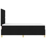 vidaXL Lit à ressort LED avec matelas Noir 120 x 200 cm tissu