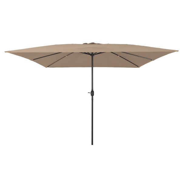 vidaXL Parasol de jardin Taupe  Noir 295 x 295 x 245 cm