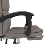 vidaXL Fauteuil inclinable de bureau Taupe Tissu