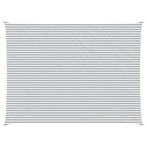 vidaXL Voile d'ombre Gris clair et blanc 6 x 8 m