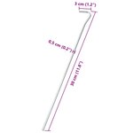 vidaXL Piquets de tente 50 Pièces 30 cm Ø5 mm acier galvanisé