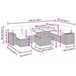 vidaXL Salon de jardin avec coussins 9 Pièces gris résine tressée acacia