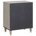 vidaXL Cabinet de chevet Gris 50 x 33 x 62 cm bois de manguier massif