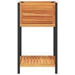 vidaXL Jardinière et étagère 45x45x80 cm bois massif d'acacia et acier
