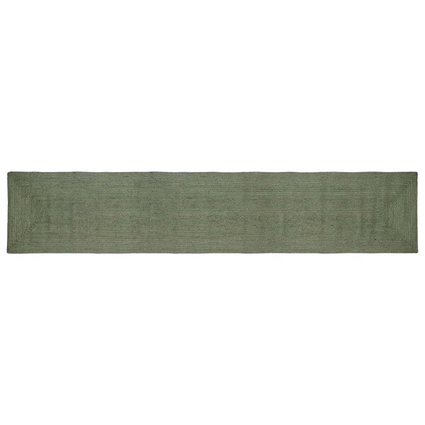 vidaXL Tapis de surface Rectangulaire Vert olive 80 x 400 cm Jute
