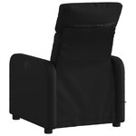 vidaXL Fauteuil inclinable massant en similicuir noir