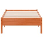 vidaXL Cadre de lit sans matelas cire marron 90x190 cm bois pin massif