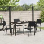 vidaXL Ensemble de salle à manger pour jardin 5 Pièces Noir polyrotin