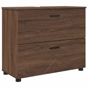 vidaXL Cabinet de salle de bain Chêne marron 76 5 x 35 x 64 cm
