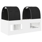 vidaXL Lit Haut pour Enfants avec Tunnel Blanc et noir