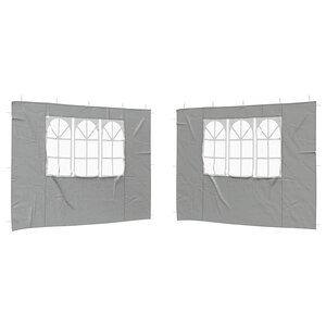 vidaXL Mur de tente de fête 2 pièces 300 x 195 cm Gris clair