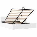 vidaXL Cadre de lit à rangement hydraulique sans matelas avec LED