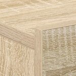 vidaXL Tables de chevet flottantes 2 Pièces Chêne sonoma Bois ingénierie