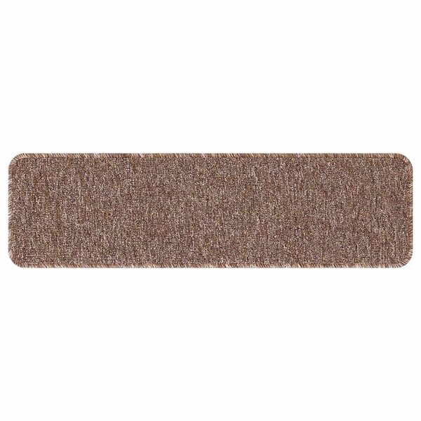 vidaXL Tapis Antidérapants pour Escaliers 15 Pièces Marron 75 x 20 cm PP
