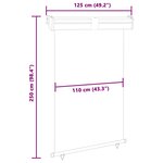 vidaXL Auvent latéral de balcon 125x250 cm Marron