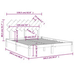 vidaXL Cadre de lit sans matelas 160x200 cm bois massif