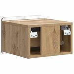 vidaXL Cabinet de chevet mural Chêne artisanal 33 x 34 5 x 24 cm