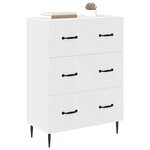 vidaXL Armoire à tiroirs Blanc 66 x 34 5 x 89 5 cm Bois d'ingénierie