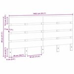 vidaXL Tête de lit en bois massif de pin marron ciré  140 cm