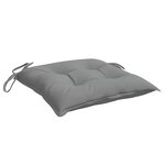 vidaXL Coussins de chaise lot de 4 gris 40x40x7 cm tissu oxford