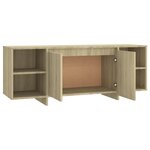 vidaXL Meuble TV chêne sonoma 130x35x50 cm bois d'ingénierie