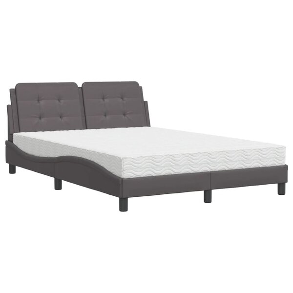 vidaXL Cadre de lit sans matelas Zadar gris 120x200 cm similicuir