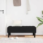 vidaXL banc avec coussin Noir 113 x 57 x 39 cm Velours